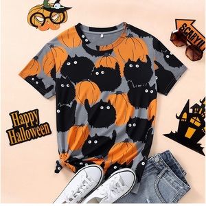 Cat Pumpkin Halloween Shirt